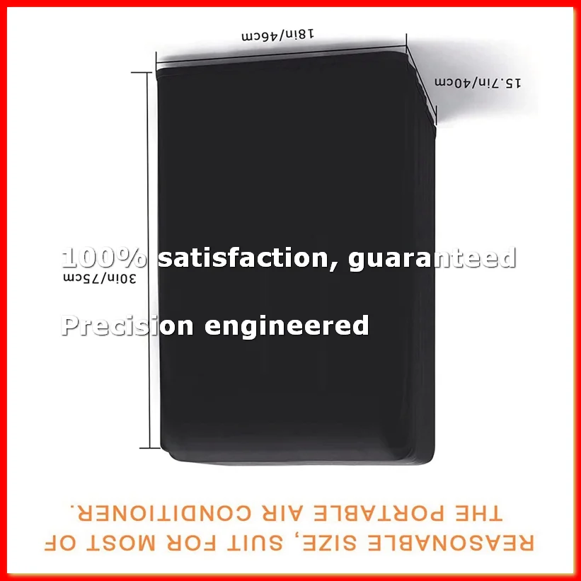 Portable Air Conditioner Cover Waterproof Matte Zipper Bag Protective Cover Perfect for Indoor Air Conditioners Black-A55K
