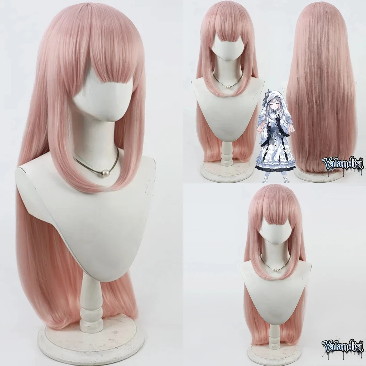 Yalandisi& Anime Magical Girl Witch Trials Hikami Meruru Cos Cosplay Wig Halloween Carnival Party Props Synthetic Hair+Wig Cap