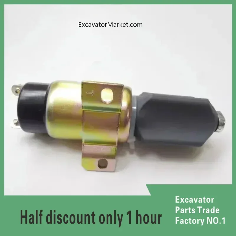 Excavator Accessories for Komatsu 60/120/200-7 Flameout Switch Solenoid Valve Cummins Engine Flameout Motor