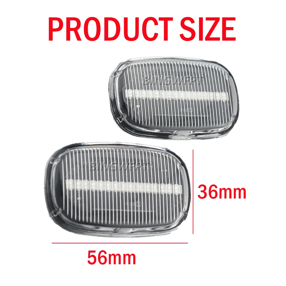 LED Dynamic Side Marker Turn Signal Lights For Toyota Celica T20 23 Corolla Caldina Avensis Starlet Prius Fielder Verso Runx MR2 view 2