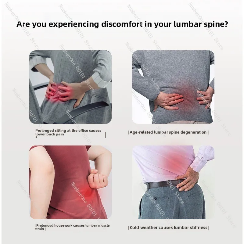Lumbar Massager - Pulse Hot Compress High Frequency Vibration Soothes the Waist