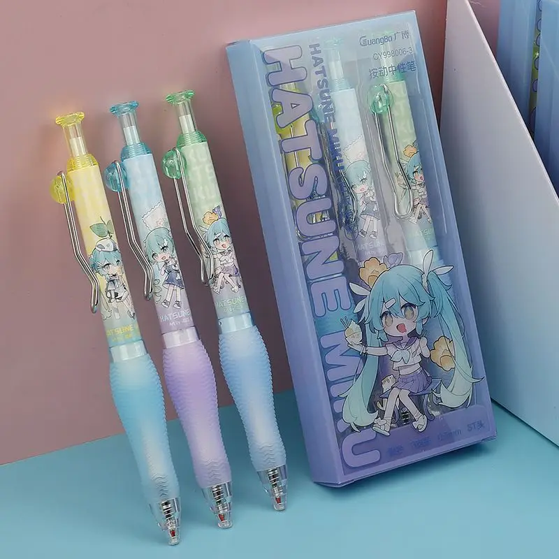 

Hatsune Miku cartoon animation press gel pen creative trend cute sweet girl heart high-looking ins student water pen ST tip