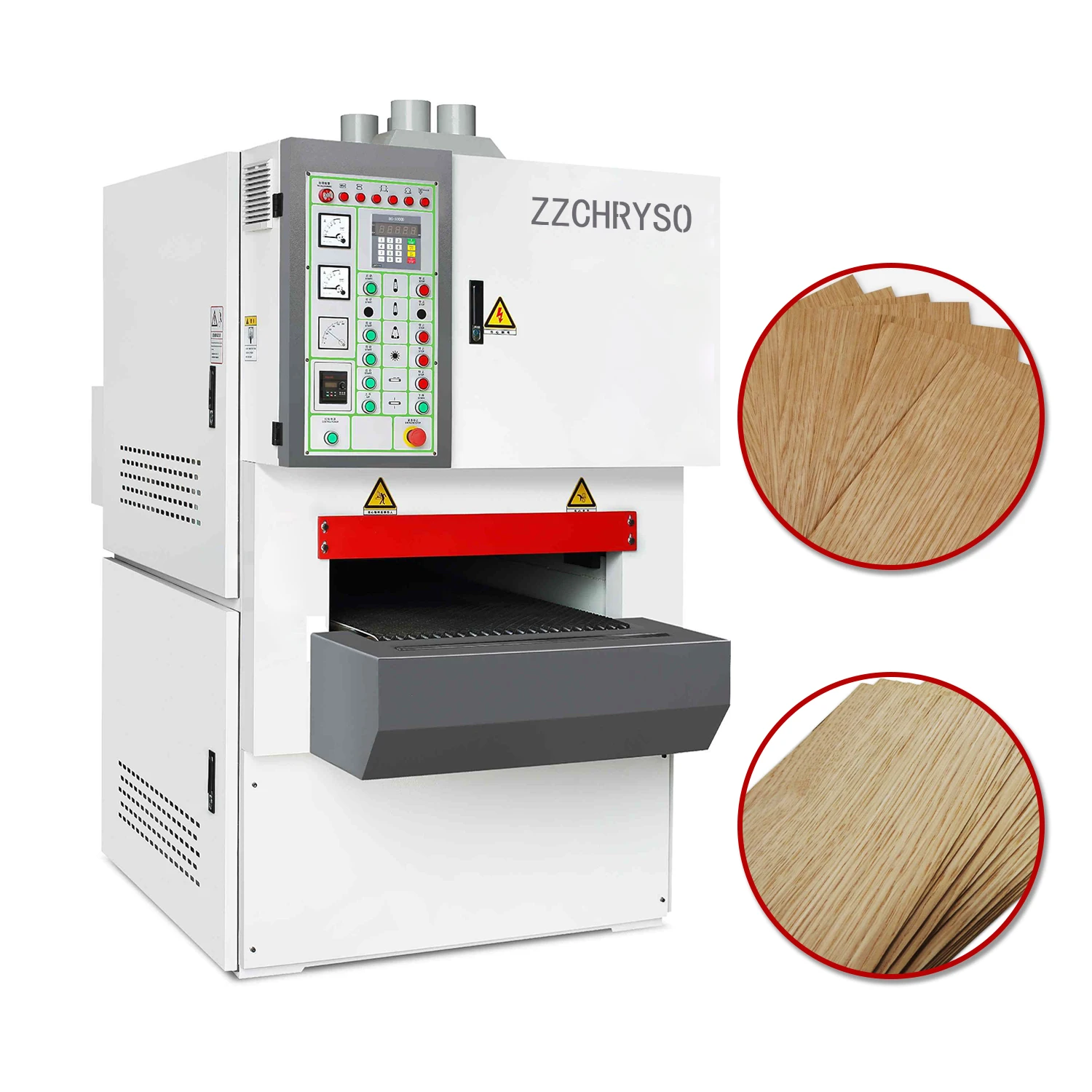 Polishing Wood Sanding Machine for Chipboard Panel Glued Laminated Timber High Sanding Volume Thickness Even