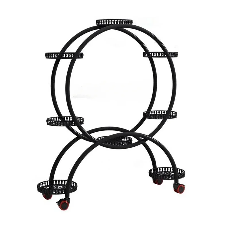 

Plant Stand Flower Shelf Planter Rack Storage Indoor Garden Balcony Floor-standing Rack Flower Shop Rack With Pulley