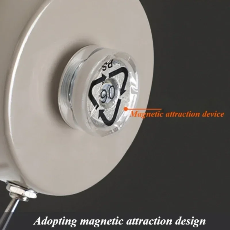 SANDYHA Retro Wall Lamp Creative Cream Bedside Magnetic Suction LED Lighting Fixture For Reading Lights Study Bedroom Home Decor