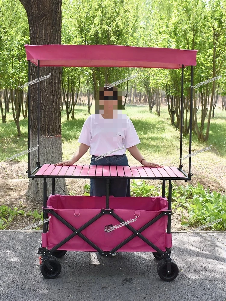 

Camper Truck Stall Liftable Table Foldable Night Market Snack Cart Hand-pulled Cart Large Capacity Stall Truck Oversized