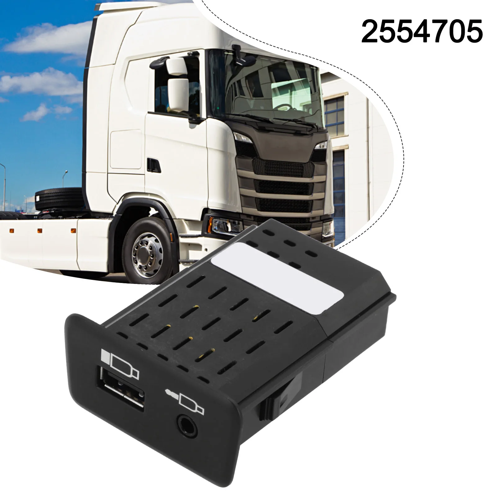 

Для грузовиков SCANIA L P G R серии S, автомобильный USB и AUX зарядный порт, модуль, разъем, переключатель 2554705 Радиоразъем