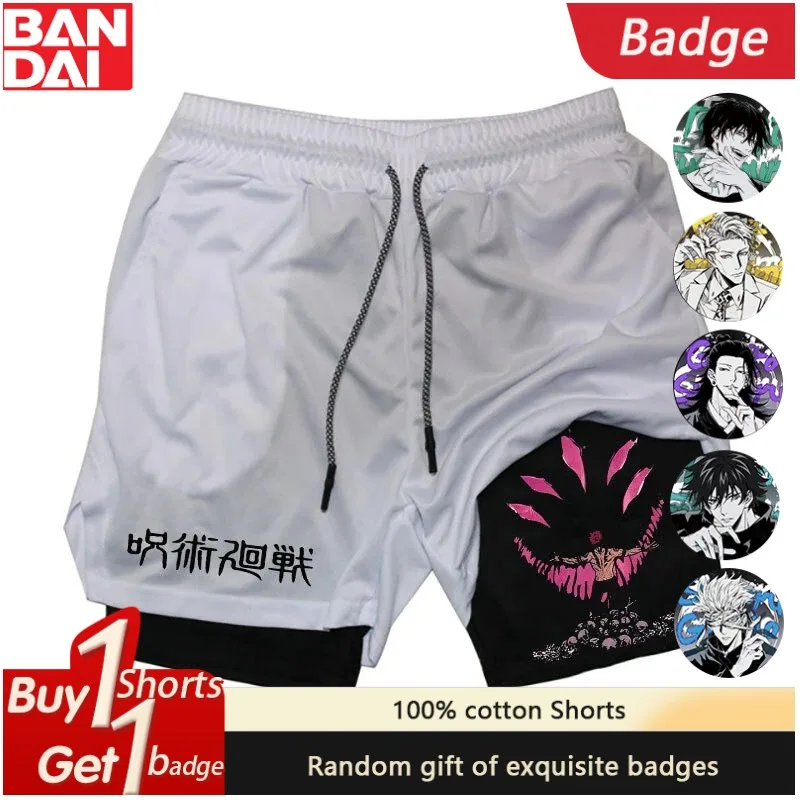 

Jujutsu Kaisen Trend Explosion Летние спортивные шорты японского аниме 2025 Y2K Стиль Двухслойные быстросохнущие велосипедные спортивные шорты
