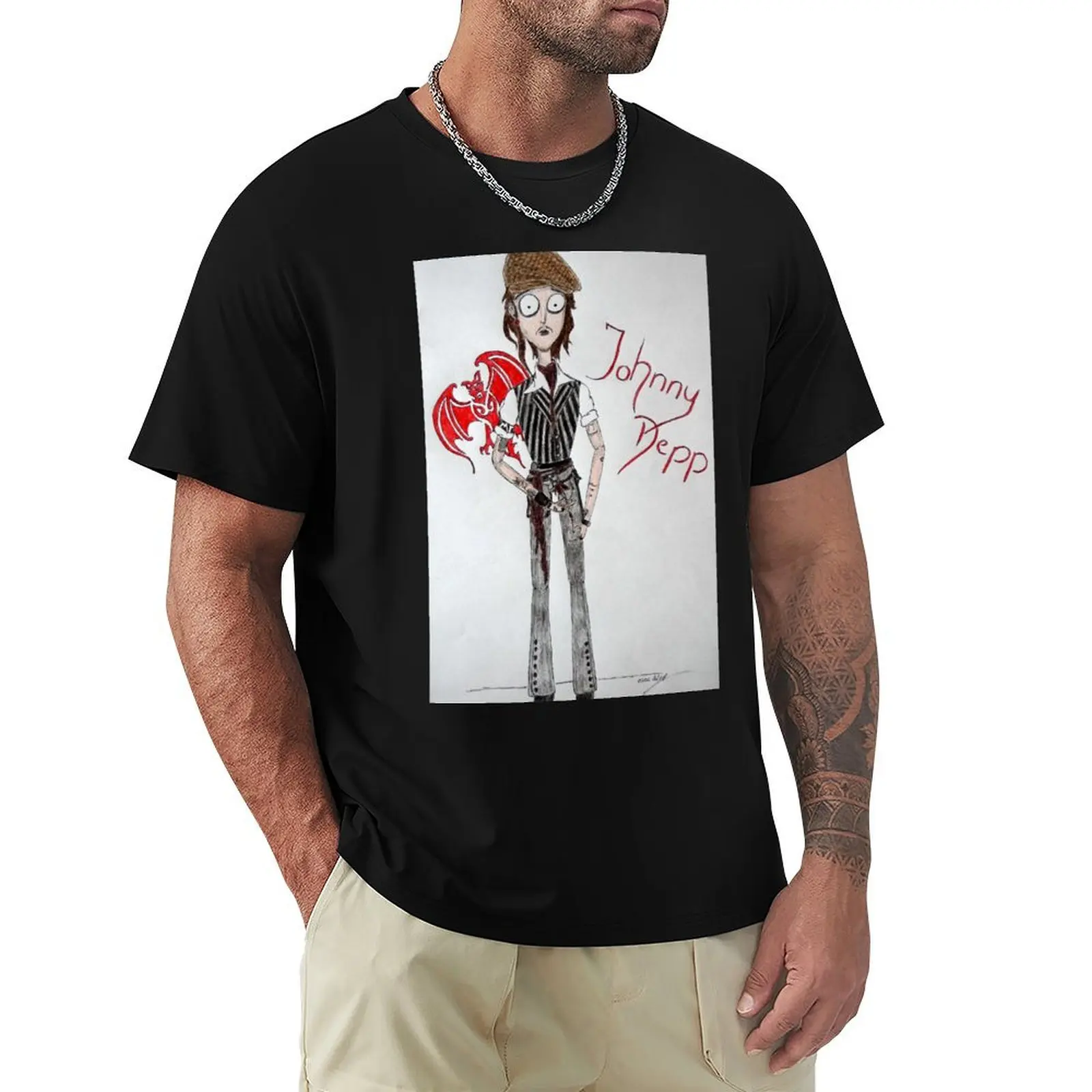 Johnny Depp T-Shirt High Elasticity Sports Tee Shirt