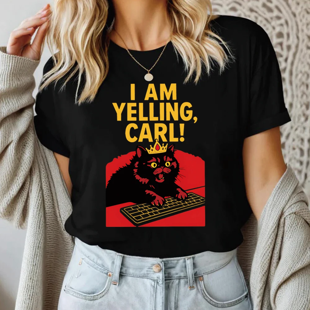 I Am Yelling Carl T-shirt Princess Donut Tshirt Dungeon Crawler Carl Shirts Fantasy Book Reader Tee Unisex Short Sleeves Tops