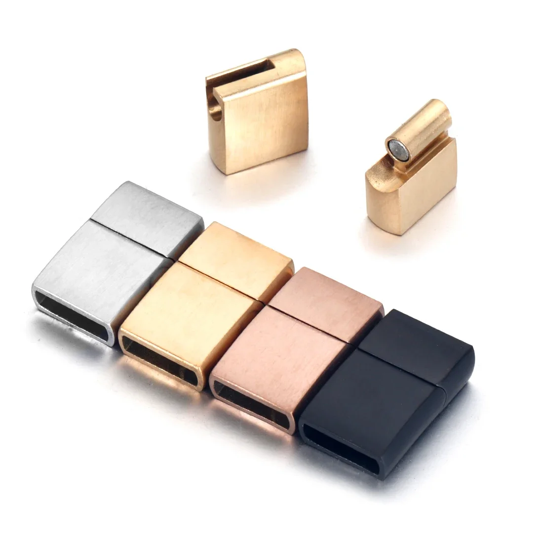 Stainless Steel Magnetic Clasps Hole 10x3mm for Leather Bracelets Clasp Magnet DIY Bracelet Jewelry Making Accessories