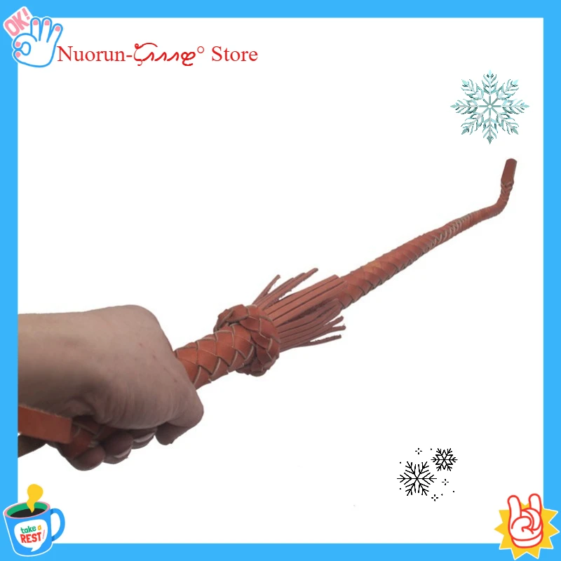 Genuine Leather Horse Whip Dog Training Whip Pet Supplies Equestrian Crop Lash Tamer Tool