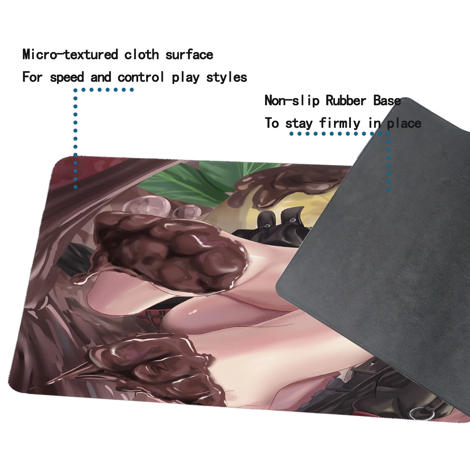 Anime Gaming Mouse Pad Sexy Girl Large Desk Mat Computer Keyboard Pad with Non-Slip Rubber Base,Kawaii Big Game Mousepad