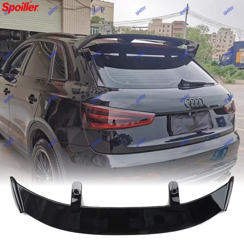 GLossy Black Spoiler for Audi A1 Sportback Q2 Q3 Q5 Q7 A3 Hatchback Universal Carbon Surface Rear Trunk Wing Accessories - view 3