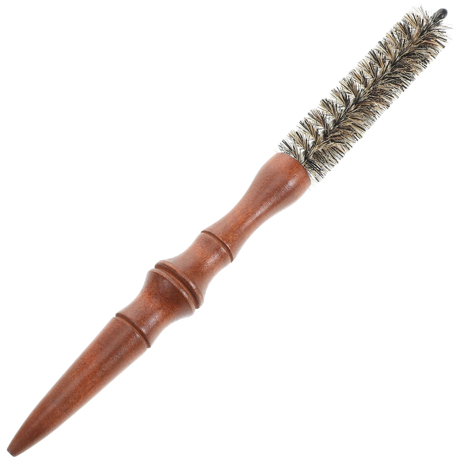 

Wooden Rolling Comb Heat Resist Material Mini Roller Brush for Men Women Short Styling Tool Portable Size Gentle on Hair