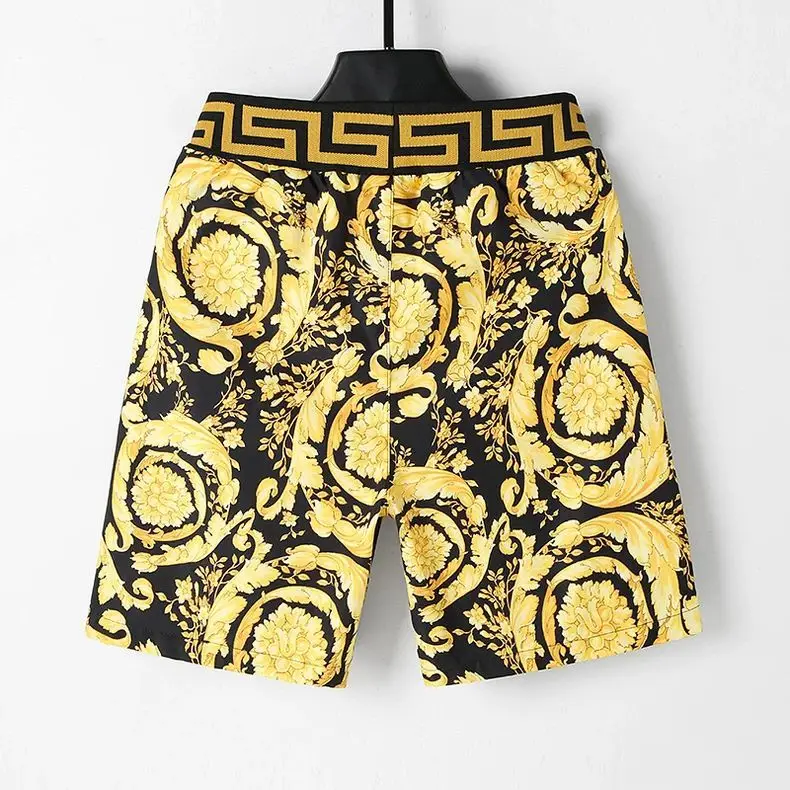 Men's shorts summer thin trendy brand printing casual sports five-point medium pants beach loose large size