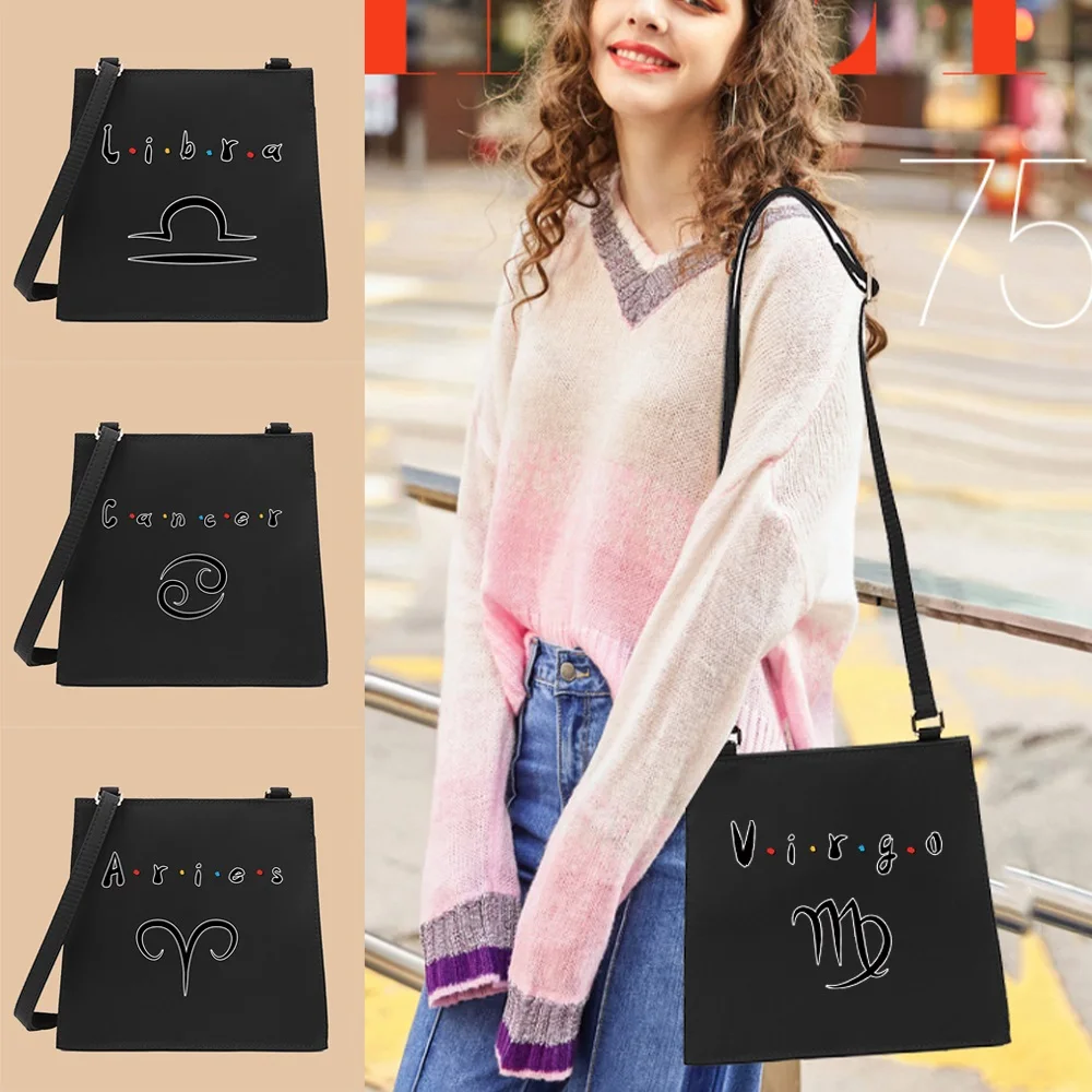 

Crossbody Bags for Women 2022 Casual Shoulder Bags Messenger Case Commuter Square Bag Adjustable Constellation Series Pattern