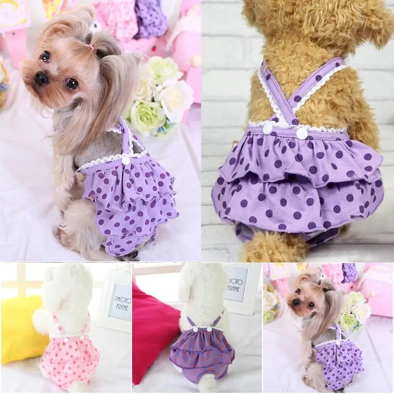 New Female Pet Dog Physiological Menstrual Hygiene Pants Estrus Girl Puppy Period Menstruation Panty With Lace Supply