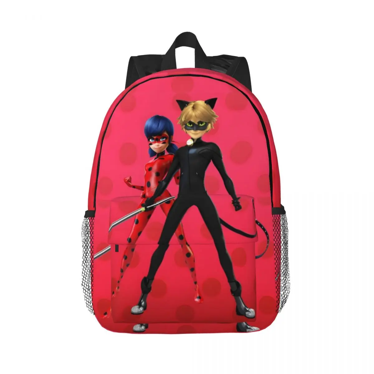 Miraculous Ladybug New Fashion High Capacity Waterproof College Backpack Trendy Laptop Travel Book Bag 15inch