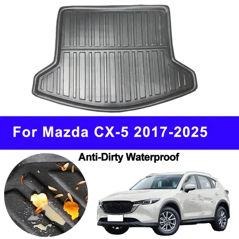 Auto Auto Boot Posteriore Cargo Liner Vassoio Tronco Zerbino Cuscino per Mazda CX-5 2017 - 2024 2025 CX5 Pad Anti-sporco Anti-acqua 2023 2022