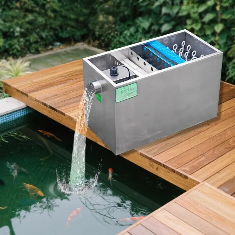 Household Combine Fish Pond Filter Top Sale Stainless Steel Koi Pond Filters Aquarium Fish tank Filtration System