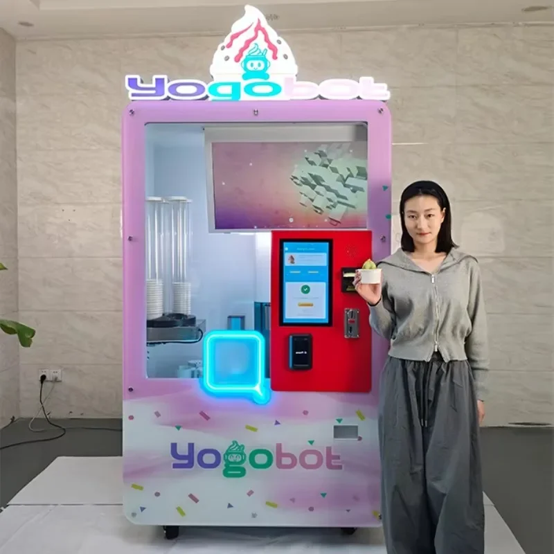 FL Customized Commercial Ice Cream Vending Machine for Shopping Malls Office Buildings Parks Automatic Business System