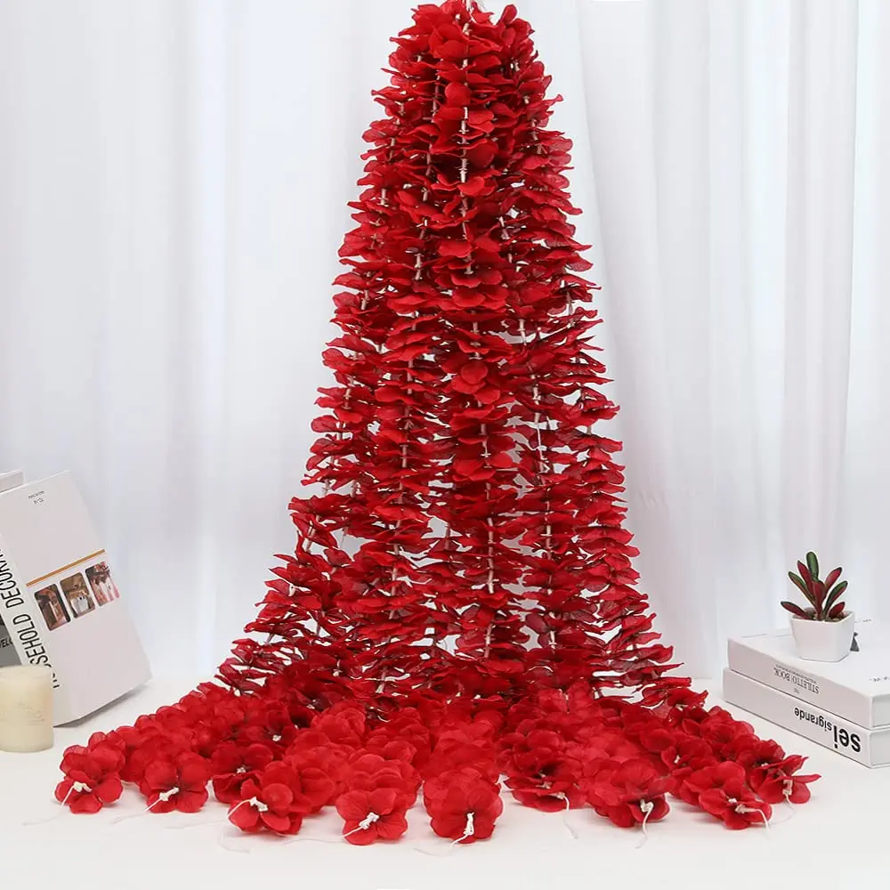 5/10PCS Blauweregen Kunstmatige Hangende Bloem Wijnstok voor Boog Achtergrond Decor Bruiloft Woondecoratie Zijde Blauweregen String nep Bloem