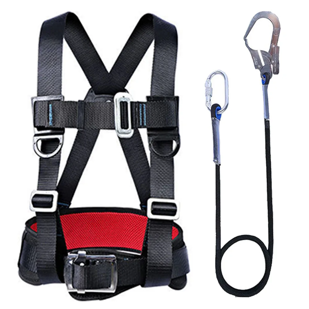 High-altitude Work Safety Belt Safety Ropes Hook Outdoor Rock Climbing Three Point Harness Electrician Construction Equipment