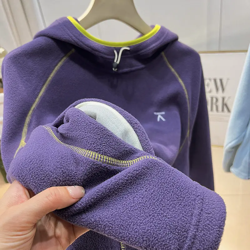 Outdoor-Sport-Daunenpullover mit Kapuze für Klettern, Wandern, Camping, Angeln, lässiges und entspanntes Oberteil für Männer und Frauen – Detail 10