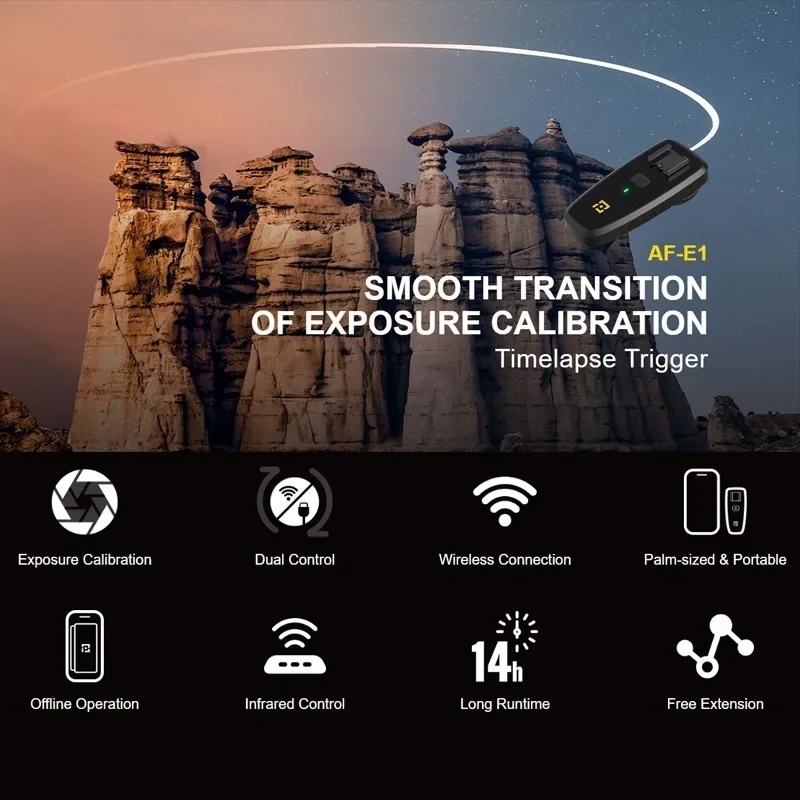 ZEAZEAPON AF-E1 Creation Delay Synchronizer Timelapse Trigger Photo Studio Kits Photography Accessories Rotating Base Camera