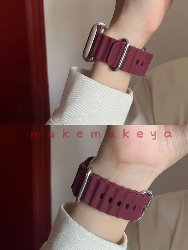 Correa deportiva Ocean para Apple Watch 10-Ultra 2 Band 49mm 42-46mm-45mm 41mm pulsera de silicona iWatch 9 8 7 6 5 4 SE 44mm 40mm