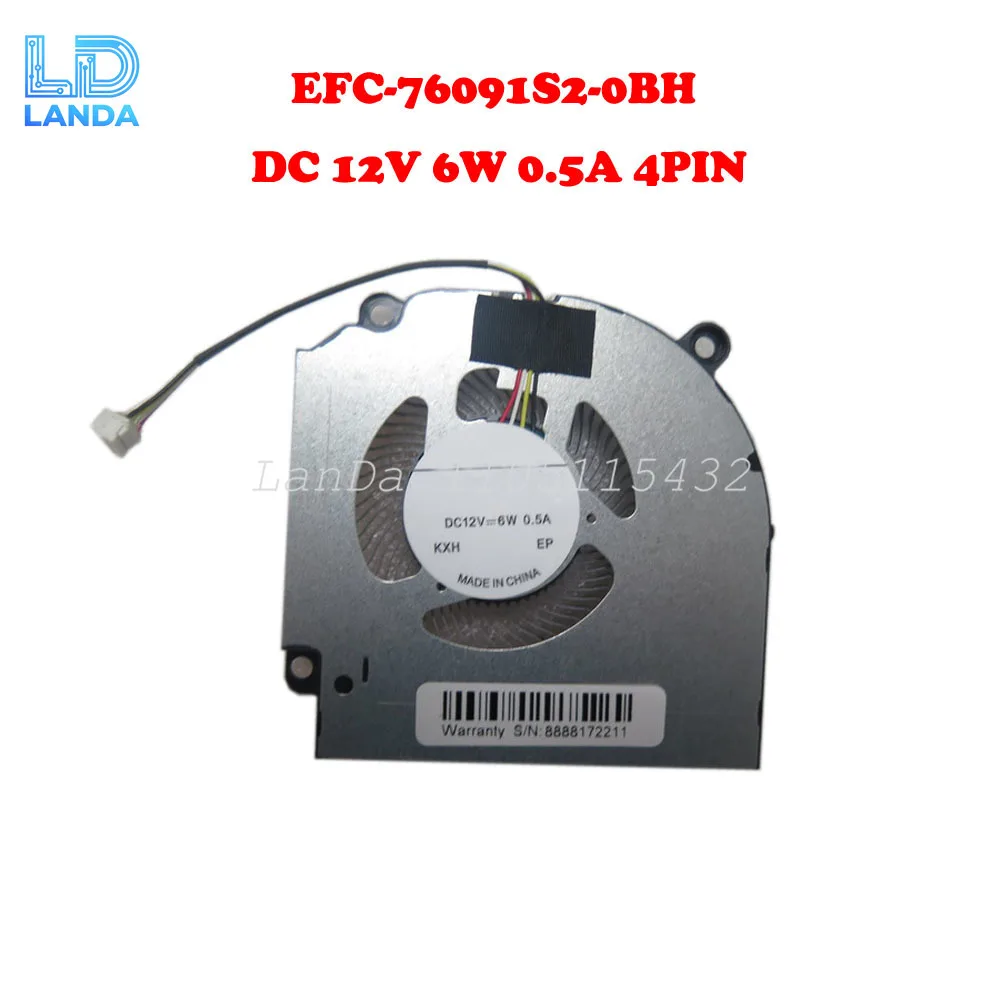 

Laptop CPU Cooling GPU Fan For EFC-76091S2-0BH EFC-79090S2-0BH DC 12V 6W 0.5A 4PIN New