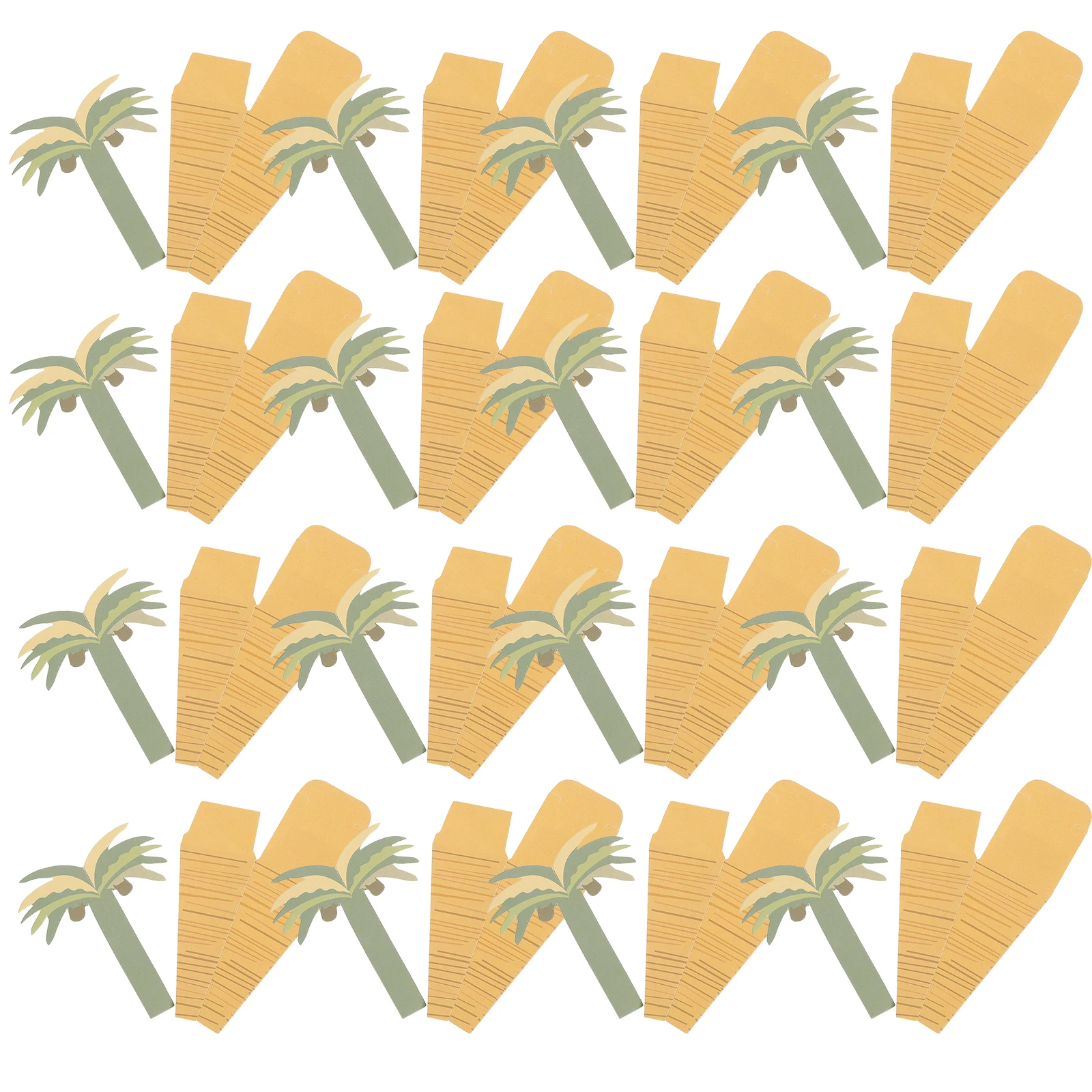 

24 Pcs Candy Boxes Palm Tree Shaped Craft Paper Wedding Party Favor Gift Bags Wrapping Supplies Sweet Treat Containers