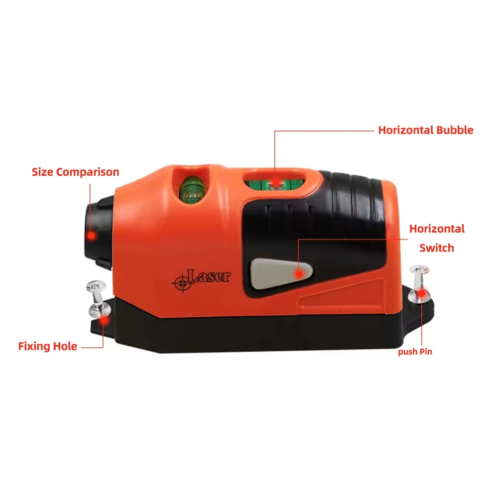 Mini Laser Level Line Marker Laser Line Marker Infrared Laser Ground Marker Linear Meter Household Compact Laser Ground Meter