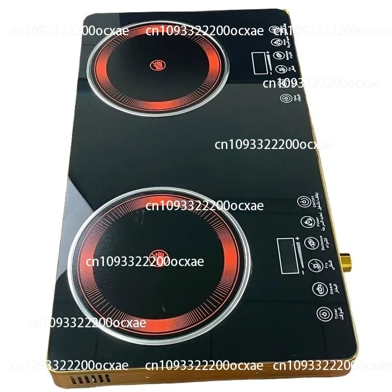 Double furnace electric ceramic stove multi-functional double head electric stove household super power 3500W timing