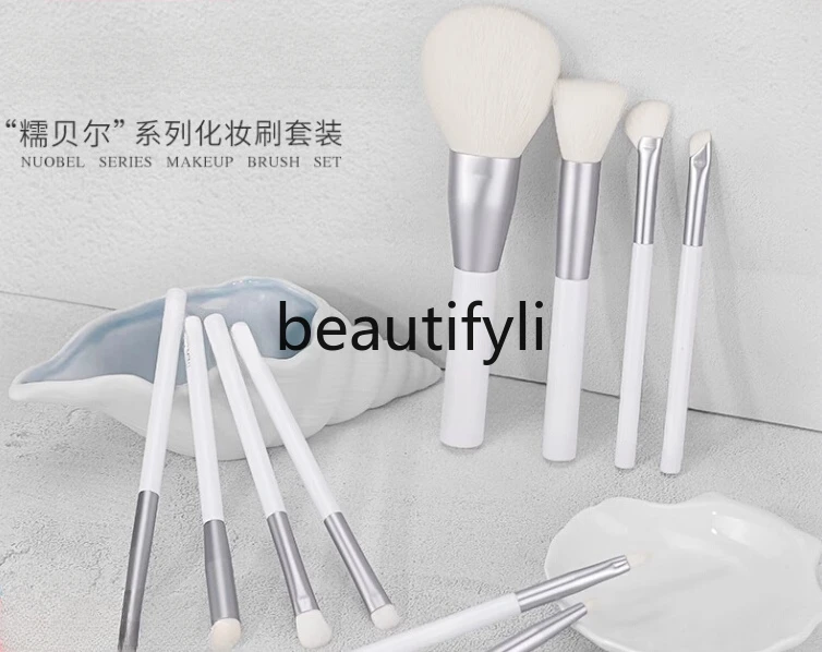 10 Waxy Bell Makeup Brush Set Soft Pointillator Concealer Loose Powder Eyeshadow Brush Wool