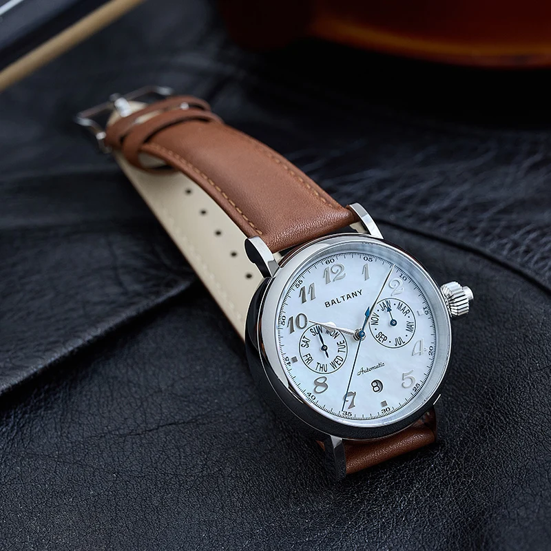 Мужские часы Baltany Pilot S6048 9122, автоматические часы, процесс закаления Vickers, 500 ГВ, водонепроницаемые, роскошные, механические наручные часы для мужчин