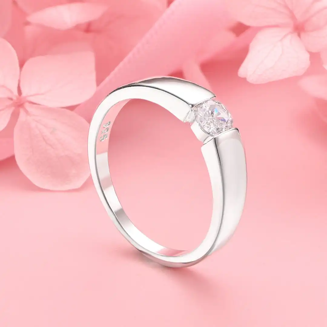 

1 шт., изысканное круглое кольцо из стерлингового серебра 925 пробы с цирконом, модные женские аксессуары, подарок, очаровательные обручальные украшения