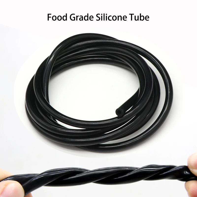 

1/3/5/10M Black Food Grade Silicone Rubber Hose Pipe ID 0.5~32mm OD 1~28mm Flexible Aquarium Air Garden Plumbing Water Hose