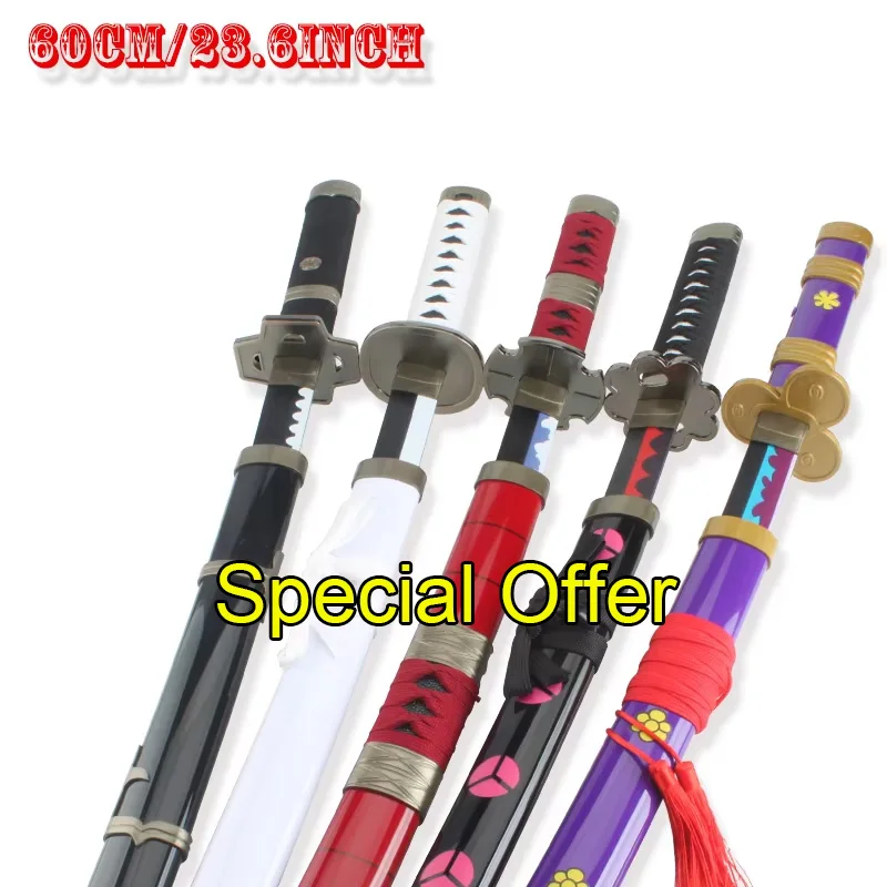 Anime Cosplay Zoro Sword 60cm/23.6' Special Price Katanas Japanese Bamboo Handmade For Stage Performance Collectible