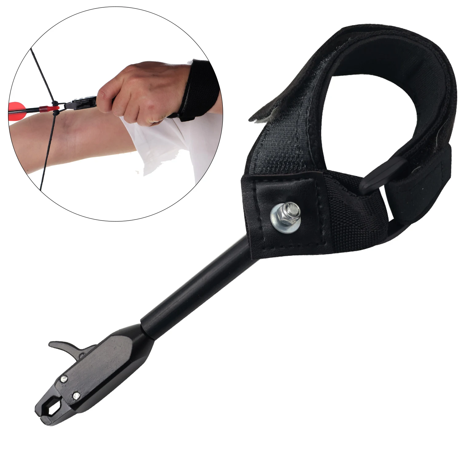 

Compound Bow Hunting Shooting Release Aid, Stainless Steel Caliper Release, Recurve Bow Shooting Training Accessories