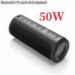 Hifi TWS 50W Portable Wireless Bluetooth Speaker Bass Stereo Subwoofer Outdoor Waterproof 6600mAh TF/AUX Type C Dual Horn
