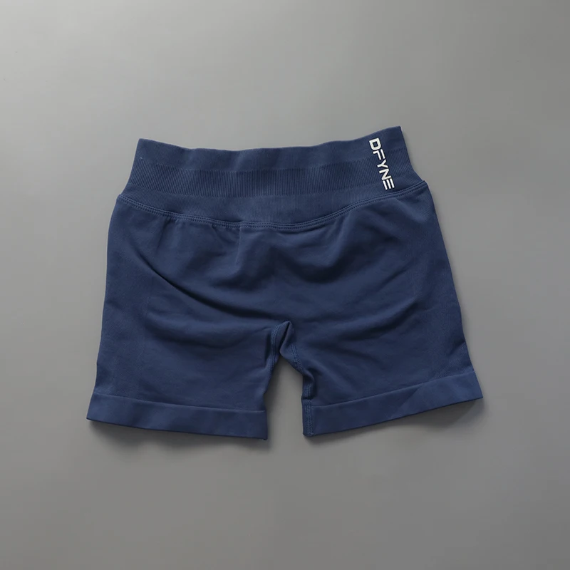 Pantaloncini da impatto Dfyne con Logo pantaloncini da Yoga a fascia bassa a coste pantaloncini da allenamento senza cuciture Scrunch Bum pantaloncini da palestra pantaloncini da corsa elasticizzati bottino