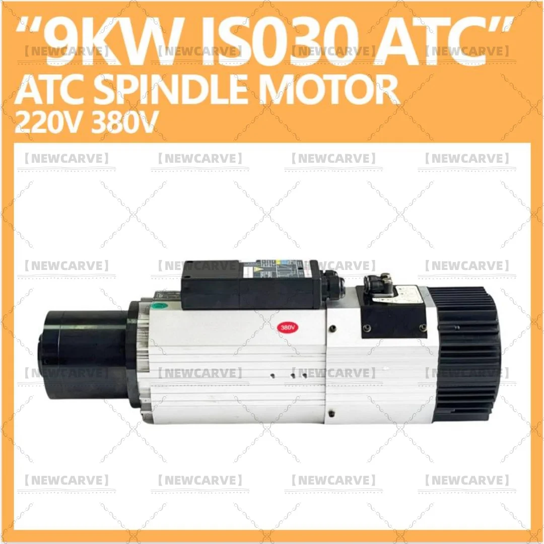 ATC Mandrino Raffreddato Ad Aria 9KW Cambio Utensile Automatico del Mandrino Motore 220V 380V Cina ATC ISO30 Per CNC Atc-Mandrino-motore NEWCARVE
