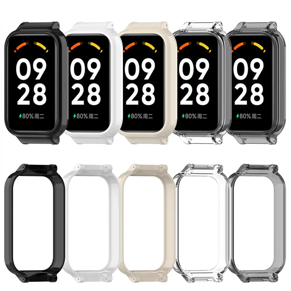 Case Cover For Redmi Band 2 / Xiaomi MI band 8 active Frame High Quality PC Slim Smart Watch Protective Half wrapped to 12mm str