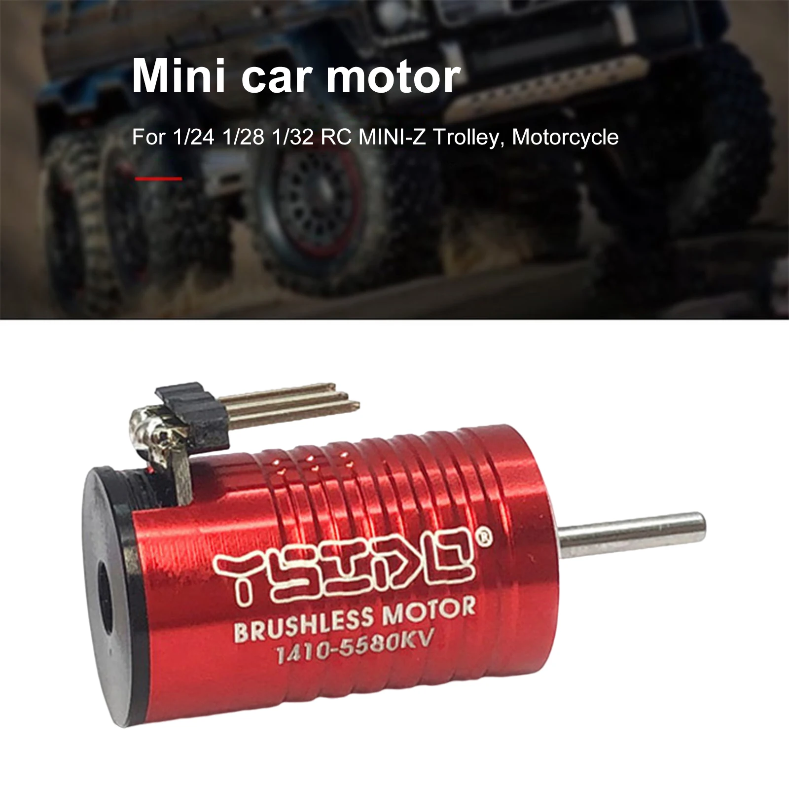 1410 V2 2580KV/3580KV/5580KV/9580KV Brushless Motor High Torque Model Car Motor for 1/24 1/28 1/32 RC Mini Trolley Motorcycle