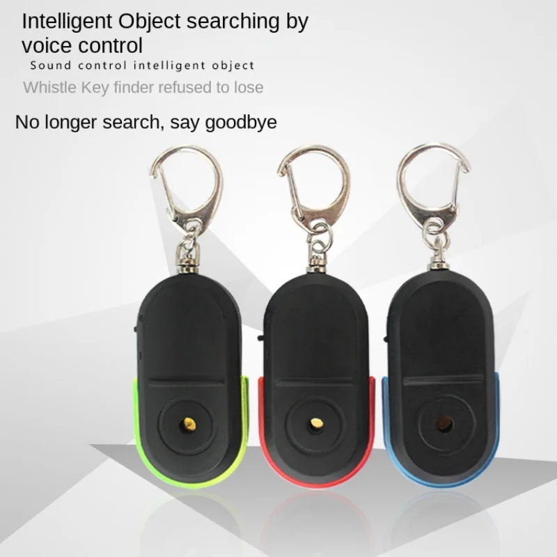 Cross Border Factory Key Anti-loss Device Voice Activated LED Whistle Key Finder Finder for The Elderly A Small Christmas Gift