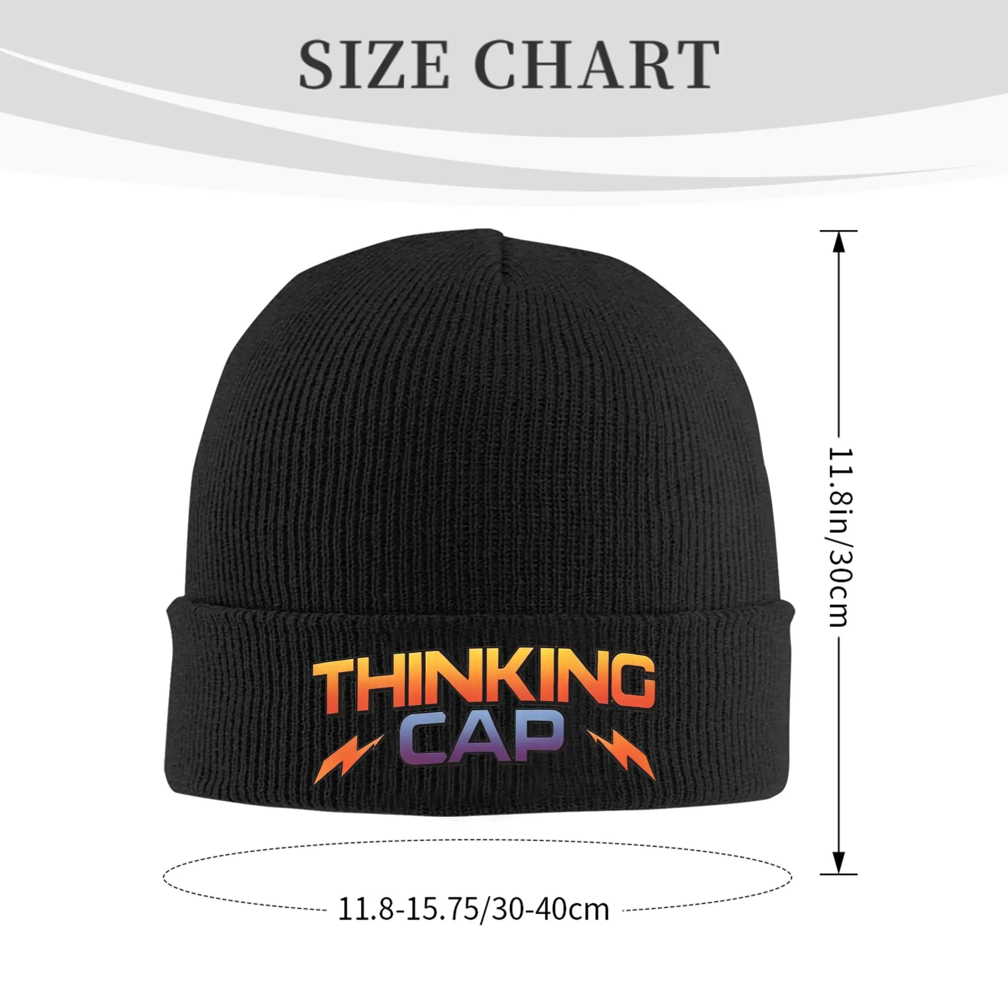 Thinking Cap Printed Winter Skullies Beanies Hat Warm Autumn Knitted Hats Bonnet Caps for Women Men