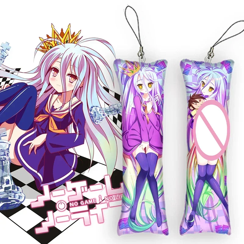 

Fashion4x12cm Mini Pendant Dakimakura Keychain Cartoon Anime Body Pillow Key Chains Pendant Cute Gifts