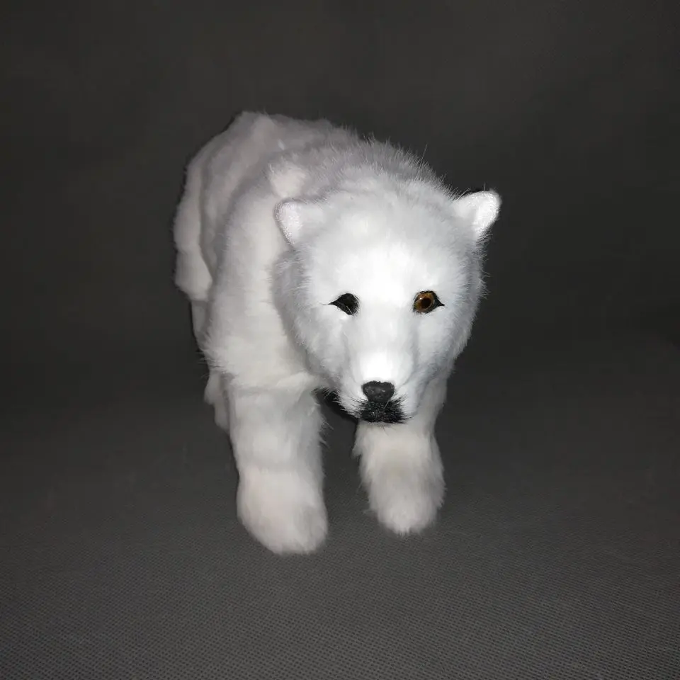 Simulation polar bear model polyethylene&furs resin white bear handicraft,ornaments decoration a2902